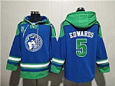 Men's Minnesota Timberwolves #5 Anthony Edwards Royal Lace-Up Pullover Hoodie,baseball caps,new era cap wholesale,wholesale hats
